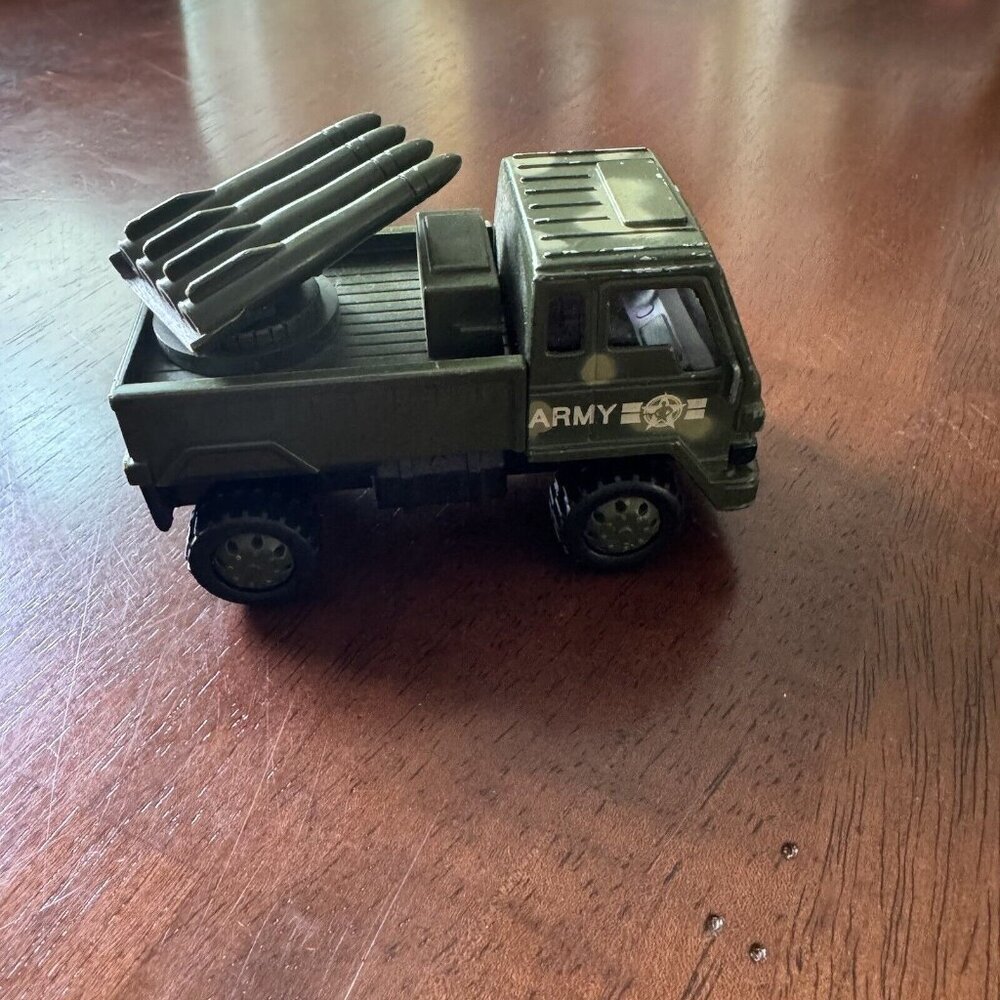 Mighty Wheels Army Rocket Launcher Vehicle Die Cast And Plastic Moving Parts
